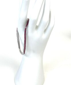 Ruby Natural Gemstone 3mm .925 Tennis Bracelet 7.5″ 2