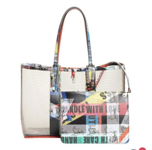 CHRISTIAN LOUBOUTIN  PVC Loubiballage East West Cabata Tote Clear Multicolor
