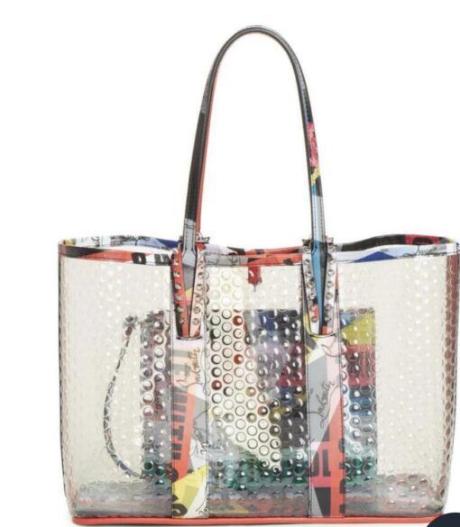 CHRISTIAN LOUBOUTIN  PVC Loubiballage East West Cabata Tote Clear Multicolor - Image 18
