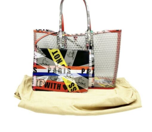 CHRISTIAN LOUBOUTIN  PVC Loubiballage East West Cabata Tote Clear Multicolor - Image 3