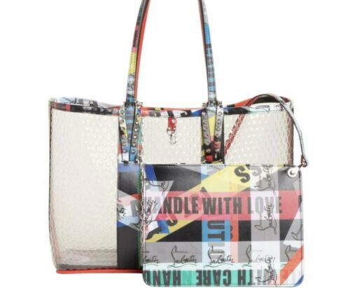 CHRISTIAN LOUBOUTIN  PVC Loubiballage East West Cabata Tote Clear Multicolor - Image 10