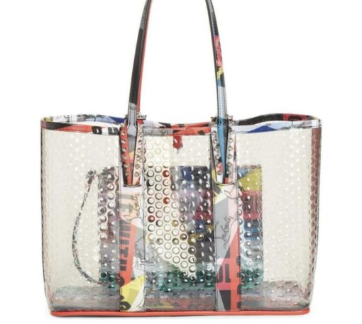 CHRISTIAN LOUBOUTIN  PVC Loubiballage East West Cabata Tote Clear Multicolor - Image 9