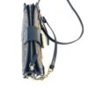 Side of the clutch with the strap and chain