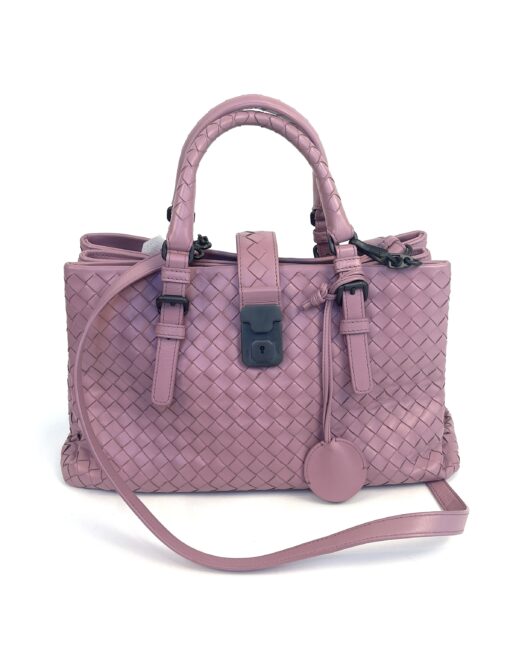 Bottega Veneta Nappa Intrecciato Small Roma Tote Mallow