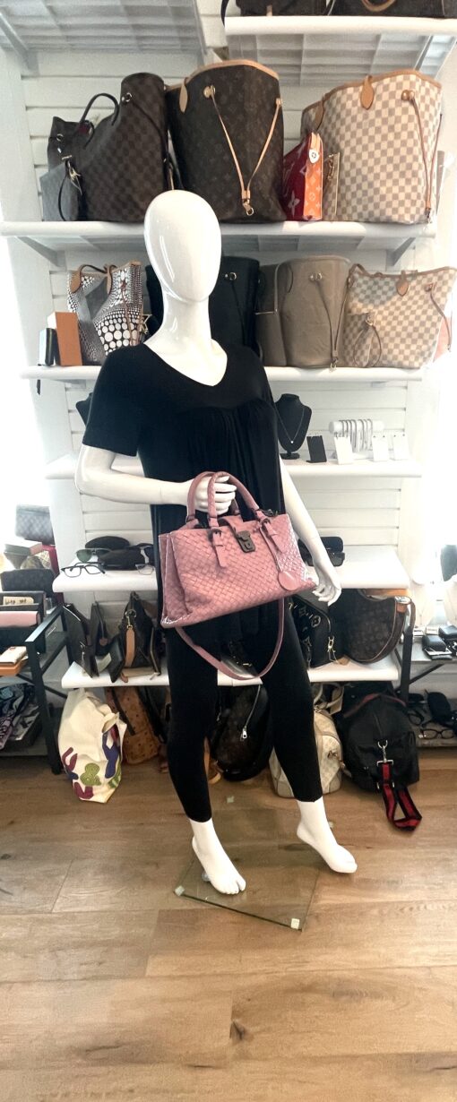 Bottega Veneta Nappa Intrecciato Small Roma Tote Mallow - Image 4