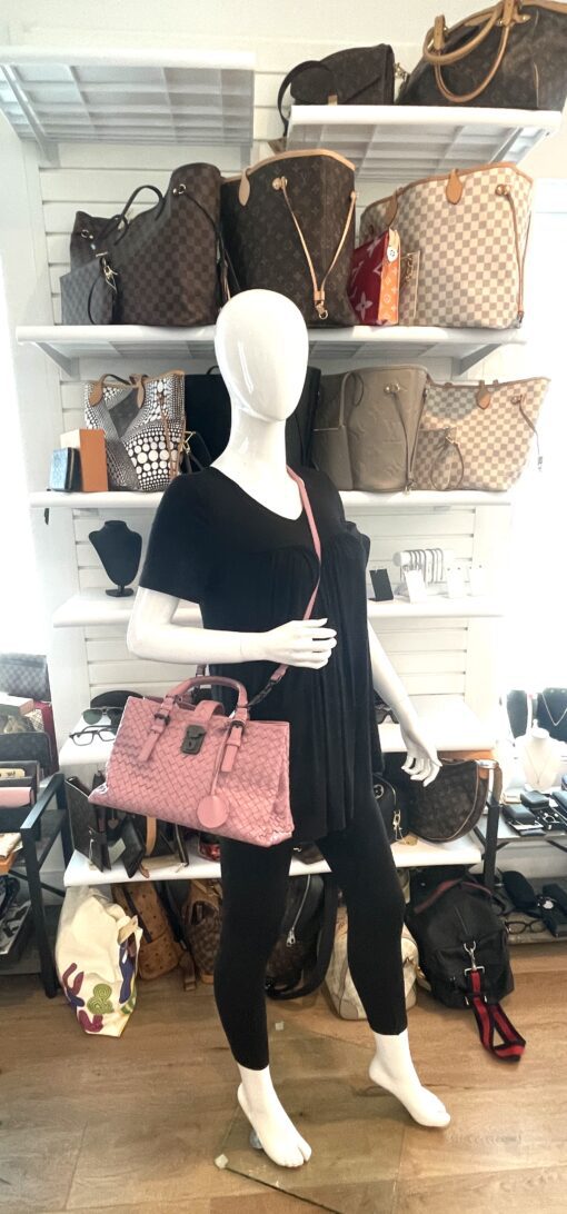 Bottega Veneta Nappa Intrecciato Small Roma Tote Mallow - Image 2