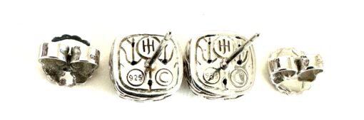 John Hardy Classic Natural Diamond and .925 Sterling Silver Post Earrings - Image 13