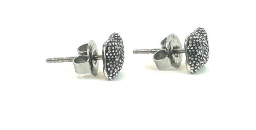 David Yurman Sterling Silver and .12 Natural Diamond Midnight Melange Quatrefoil Studs - Image 4