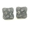 David Yurman Sterling Silver and .12 Natural Diamond Midnight Melange Quatrefoil Studs