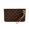 Louis Vuitton Monogram Beige Neverfull Pochette Wristlet