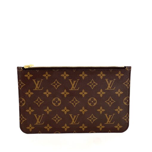Louis Vuitton Monogram Beige Neverfull Pochette Wristlet - Image 4
