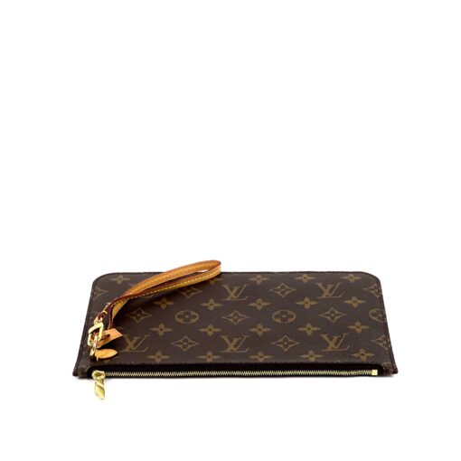Louis Vuitton Monogram Beige Neverfull Pochette Wristlet - Image 9