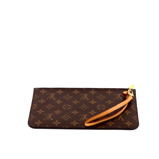 Louis Vuitton Monogram Beige Neverfull Pochette Wristlet - Image 7