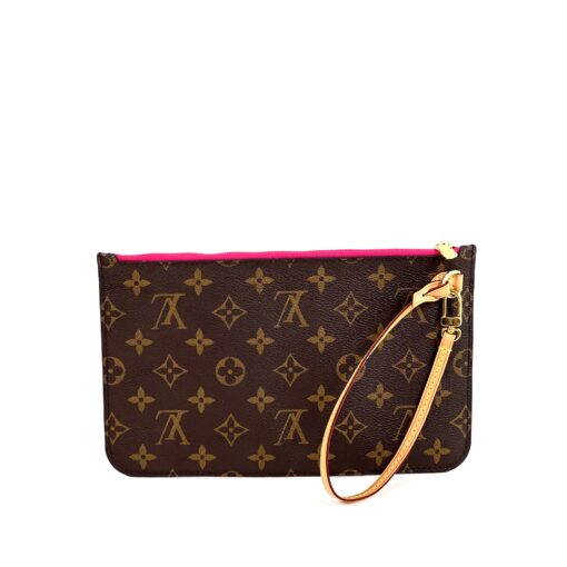 Louis Vuitton Monogram Neverfull Pochette Clutch Pivoine