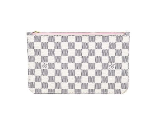Louis Vuitton Azur Neverfull Pochette Pouch with Rose Ballerine - Image 3