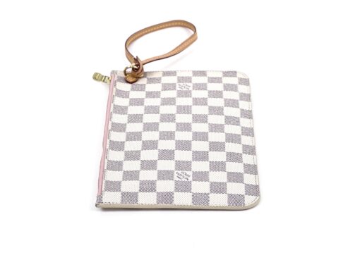 Louis Vuitton Azur Neverfull Pochette Pouch with Rose Ballerine - Image 13