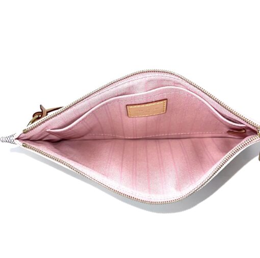 Louis Vuitton Azur Neverfull Pochette Pouch with Rose Ballerine - Image 10