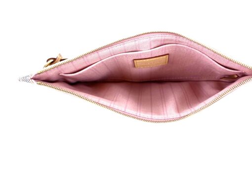 Louis Vuitton Azur Neverfull Pochette Pouch with Rose Ballerine - Image 6