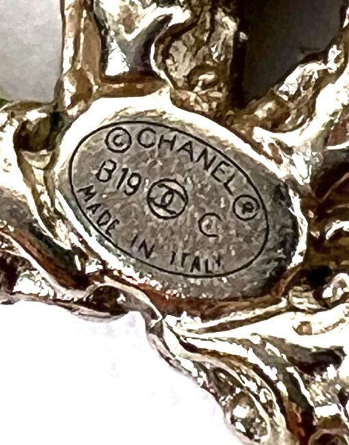 Chanel Gold and Crystal B19 Rare Earrings Pierced - Image 19