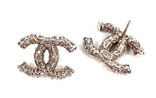 Chanel Gold and Crystal B19 Rare Earrings Pierced - Image 20