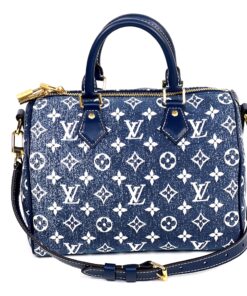 Louis Vuitton Monogram Jacquard Denim Speedy Bandouliere 25 Bleu