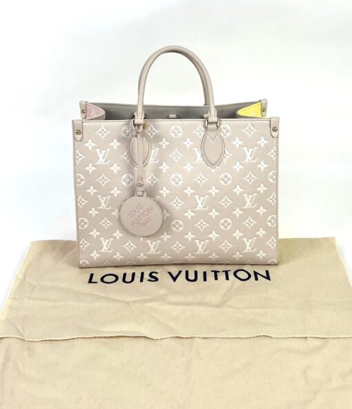 Louis Vuitton Empreinte Monogram Spring In The City Onthego MM Beige Pink Yellow - Image 6