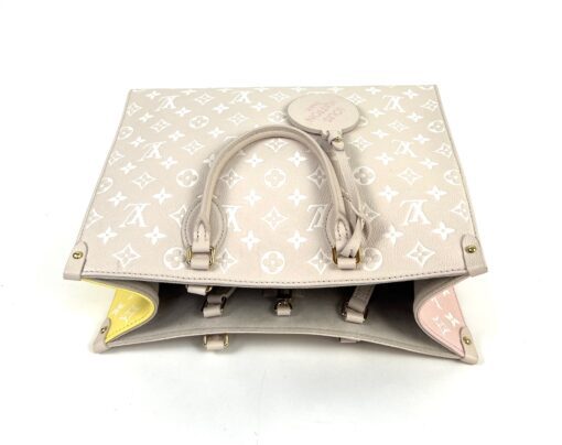 Louis Vuitton Empreinte Monogram Spring In The City Onthego MM Beige Pink Yellow - Image 14