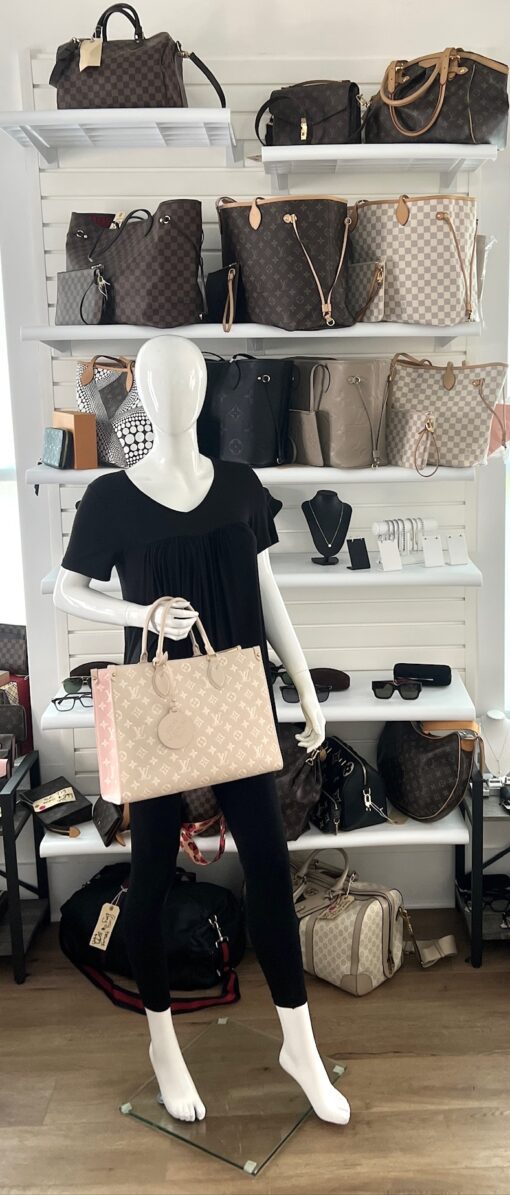 Louis Vuitton Empreinte Monogram Spring In The City Onthego MM Beige Pink Yellow - Image 3