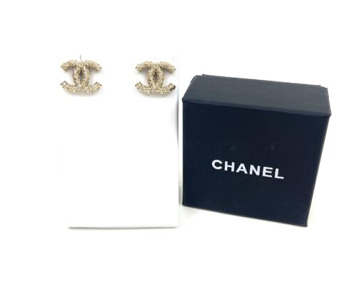 Chanel Gold and Crystal B19 Rare Earrings Pierced - Image 2