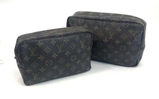 BUNDLE : Louis Vuitton Vintage Monogram Trousse 28 and Trousse 23 Cosmetic Bag