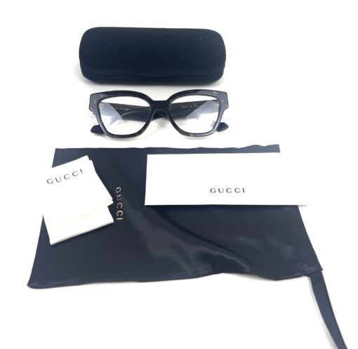 GUCCI GG1424O CAT EYE FRAMES IN HAVANA BROWN - Image 3