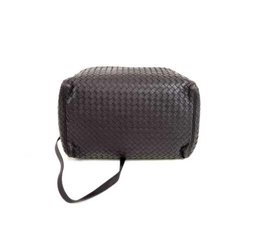 BOTTEGA VENETA Purple Intrecciato Woven Nappa Leather New Boston Medium Top Handle Bag - Image 8