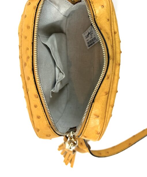 Gucci Soho Disco Yellow Exotic Ostrich Leather Crossbody Limited Edition - Image 19