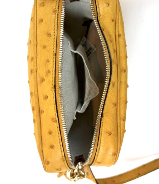 Gucci Soho Disco Yellow Exotic Ostrich Leather Crossbody Limited Edition - Image 18