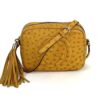Gucci Soho Disco Yellow Exotic Ostrich Leather Crossbody Limited Edition 3