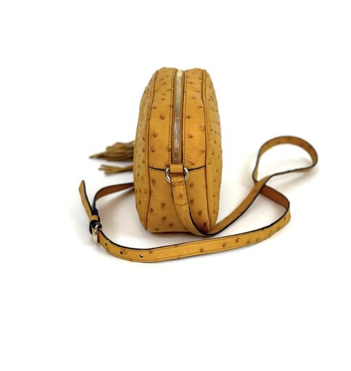 Gucci Soho Disco Yellow Exotic Ostrich Leather Crossbody Limited Edition - Image 15