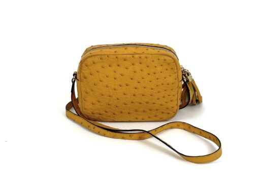 Gucci Soho Disco Yellow Exotic Ostrich Leather Crossbody Limited Edition - Image 14