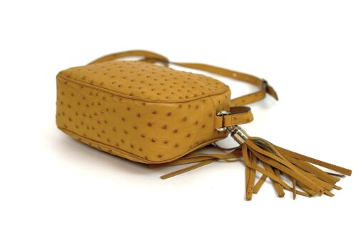Gucci Soho Disco Yellow Exotic Ostrich Leather Crossbody Limited Edition - Image 8