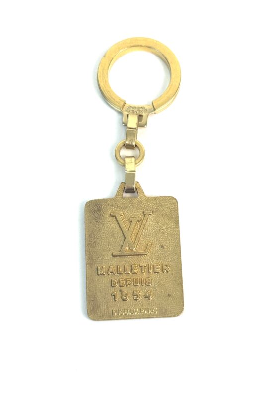 Louis Vuitton Key Charm Vintage Malletier 1854 Key Ring Key Chain Gold - Image 2