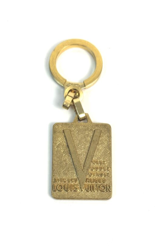Louis Vuitton Key Charm Vintage Malletier 1854 Key Ring Key Chain Gold