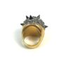 Ring tilted to show the depth of the gold band