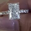 Rectangular Brilliant 2.17 Lab Diamond Ring White Gold 4
