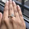 Rectangular Brilliant 2.17 Lab Diamond Ring White Gold 2