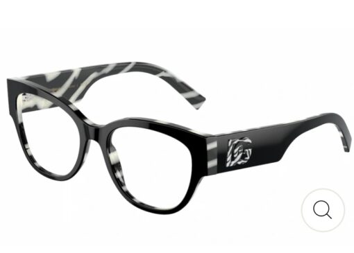 Dolce Gabbana black and Zebra Cat Eye Frames DG3377