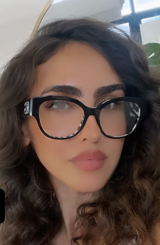 Dolce Gabbana black and Zebra Cat Eye Frames DG3377 - Image 3
