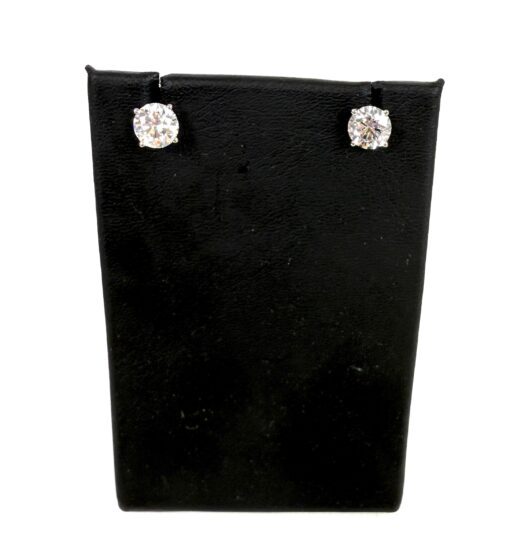 2.61 TCW Lab Diamond Studs in 14k White Gold Screw Back Certified - Image 6