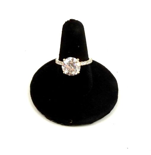 Lab Grown 3.51 Carat Yellow 14k Gold Round Brilliant Engagement Ring IGI Certified - Image 4