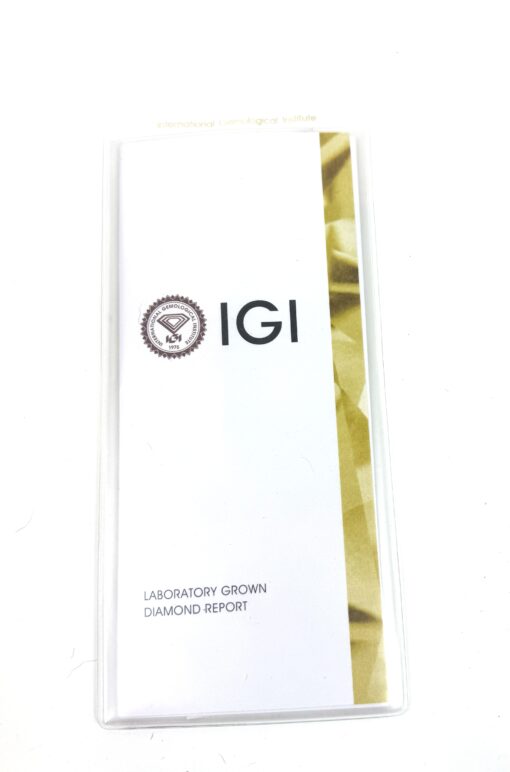 Lab Grown 3.51 Carat Yellow 14k Gold Round Brilliant Engagement Ring IGI Certified - Image 6
