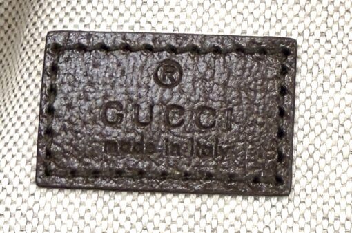 Gucci Monogram Jumbo GG Textured Dollar Calfskin Web Belt Bag Camel Ebony New Acero - Image 10
