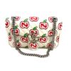 Gucci Calfskin Monogram Matelasse Diagonal GG Apple Small GG Marmont Shoulder Bag Ivory